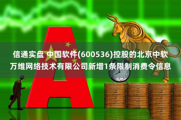 信通实盘 中国软件(600536)控股的北京中软万维网络技术有限公司新增1条限制消费令信息