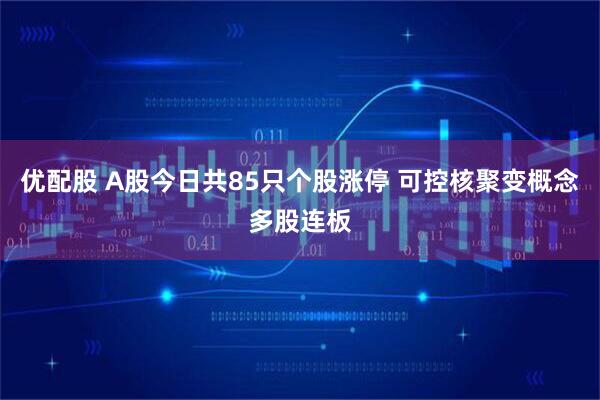 优配股 A股今日共85只个股涨停 可控核聚变概念多股连板