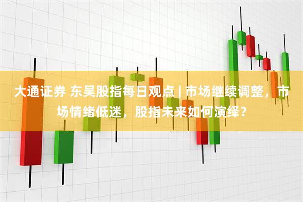 大通证券 东吴股指每日观点 | 市场继续调整，市场情绪低迷，股指未来如何演绎？